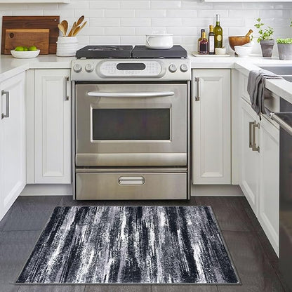 Modern Abstract Entryway Rug Indoor 2x3 Washable Rug Non-Slip Soft Small Area - Image 2