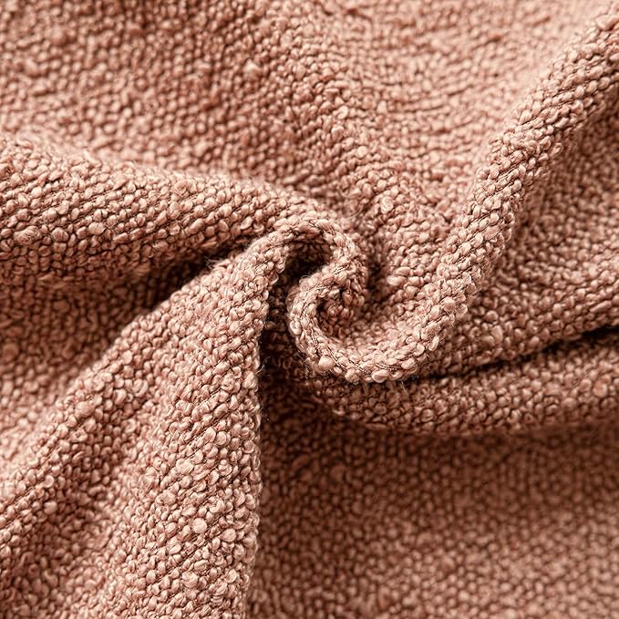 Foindtower Decorative Textured Boucle Throw Pillow Covers Accent Solid Pillow - Image 3