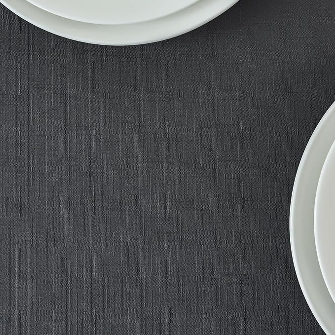 maxmill Slubby Texture Tablecloth Water Resistance Antiwrinkle Spillproof Soft - Image 9