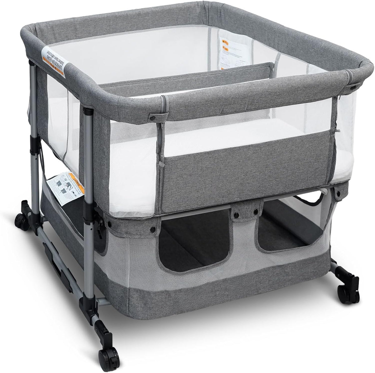 twin bassinet for 2 babies, rocking double bassinet, main product view