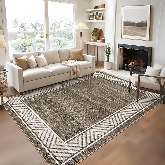 GarveeHome Modern Rugs for Living Room 8x10 Large Bordered Floor Mats - Image 2