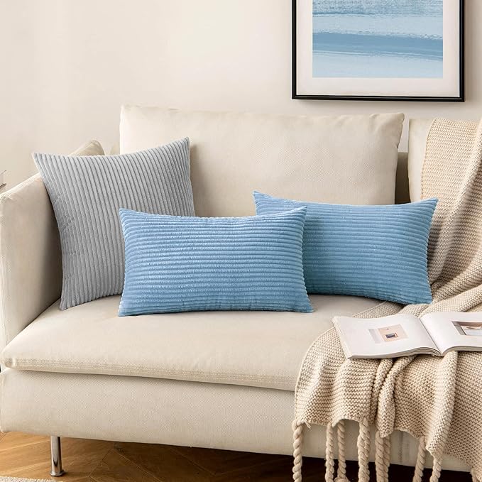 MIULEE Winter Pack of 2 Corduroy Pillow Covers Soft Soild Cushion Cases - Image 8