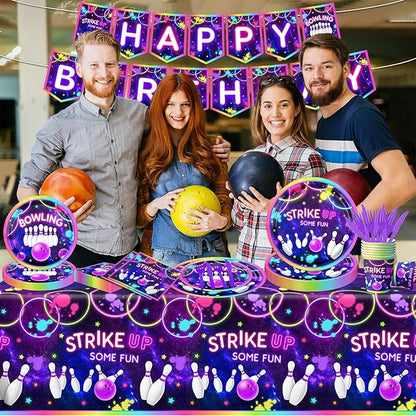 Bowling Birthday Tableware 142Pcs Let's Strike Up Some Fun Bowling Party - Image 6