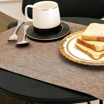 Mebakuk Linen Farmhouse Table Runner Large Burlap Style Soft and Waterproof - Image 6