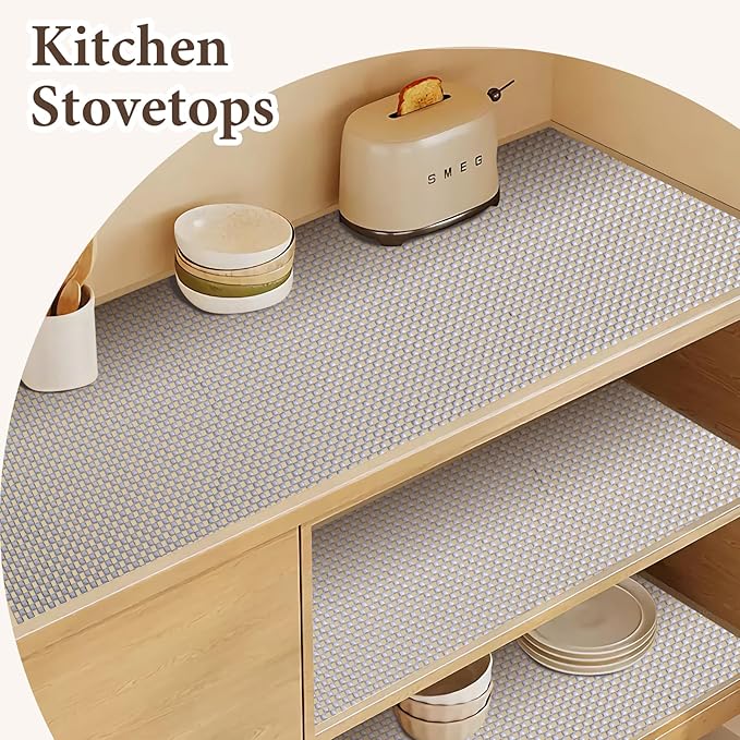 Shelf Liners for Kitchen Cabinets Non Adhesive Shelf Liner Paper Non-Slip - Image 6