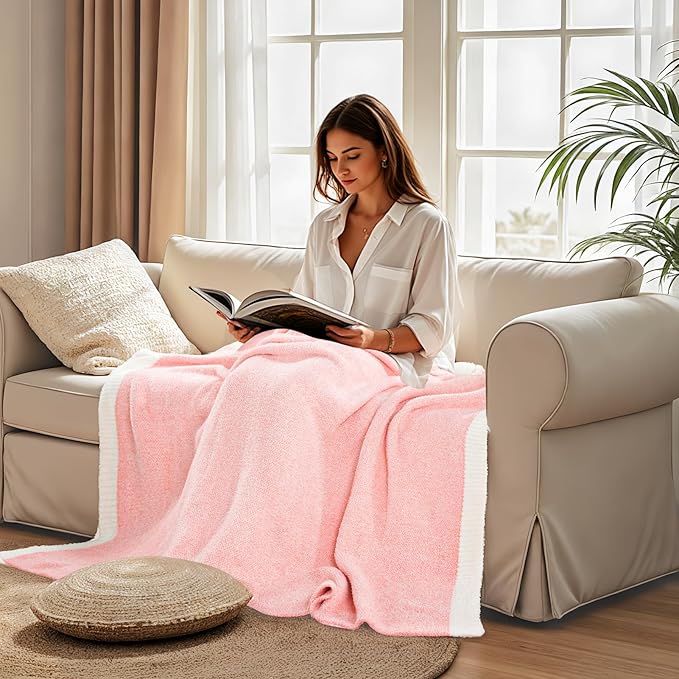 NEXHOME PRO Soft Blankets Pink, Cozy Throw Blanket - Image 3