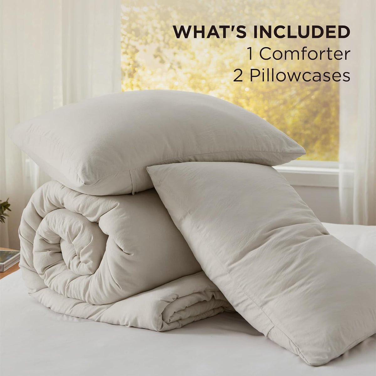 bedsure king comforter set prewashed soft bedding set on a desk or shelf