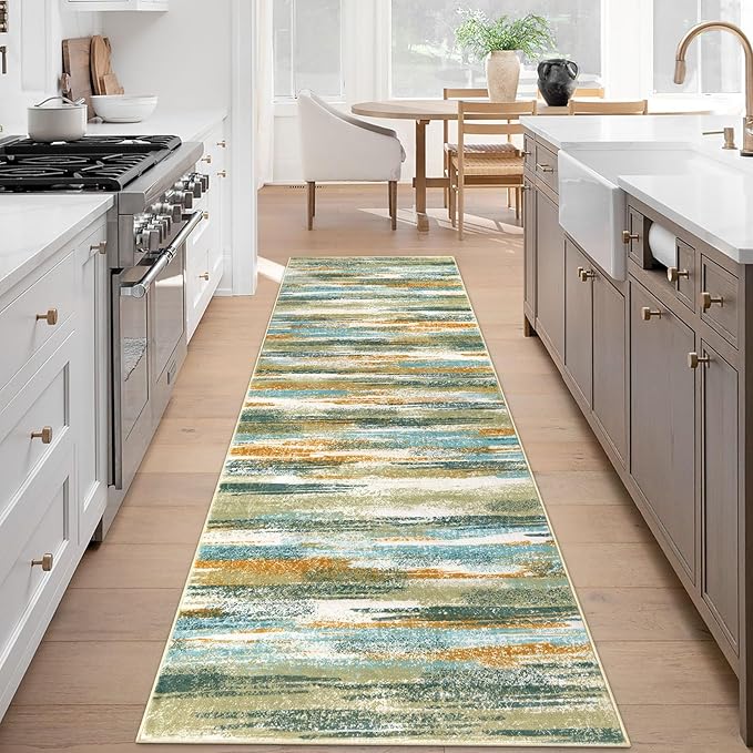 Modern Abstract Runner Rug 3x8 - Image 2