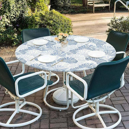 Fitted Round Tablecloth with Elastic Edge – Washable, Wrinkle-Free Table Cover - Image 9