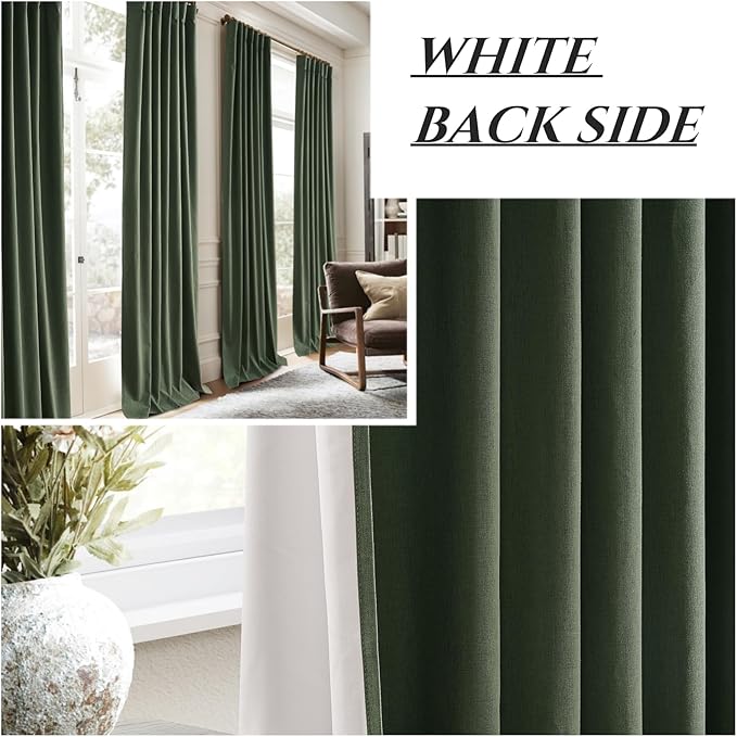 102 Inch Farmhouse Style Curtains, Sound/Draft/Cold/Heat/Sun Blocking Curtains - Image 6