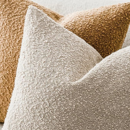 Foindtower Decorative Textured Boucle Throw Pillow Covers Accent Solid Pillow - Image 4