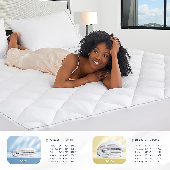 Sunflower Quilted Queen Mattress Protector, Mattress Pad Queen, Cotton Mattress - Image 7