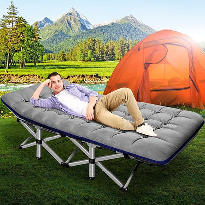 ABORON Camping Cot for Adult 28" Extra Wide, 2PK Heavy-Duty 1200D Oxford Cot - Image 7