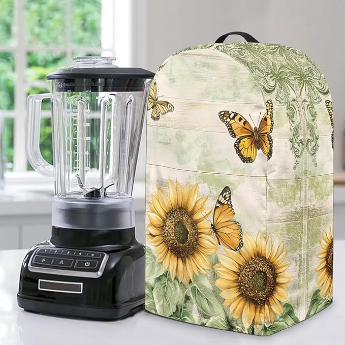 Sunflower Butterfly Art Blender Cover Turtle Mixer Hood Cover Dust Cover by Unknown