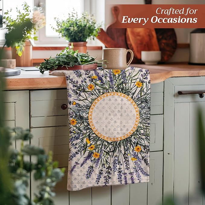 Maison d' Hermine Kitchen Towels Set of 3 100% Cotton 27.50" x 20" Reusable - Image 6