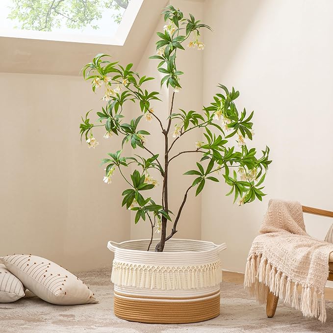 KAKAMAY Large Blanket Basket, Woven Baskets - Image 7