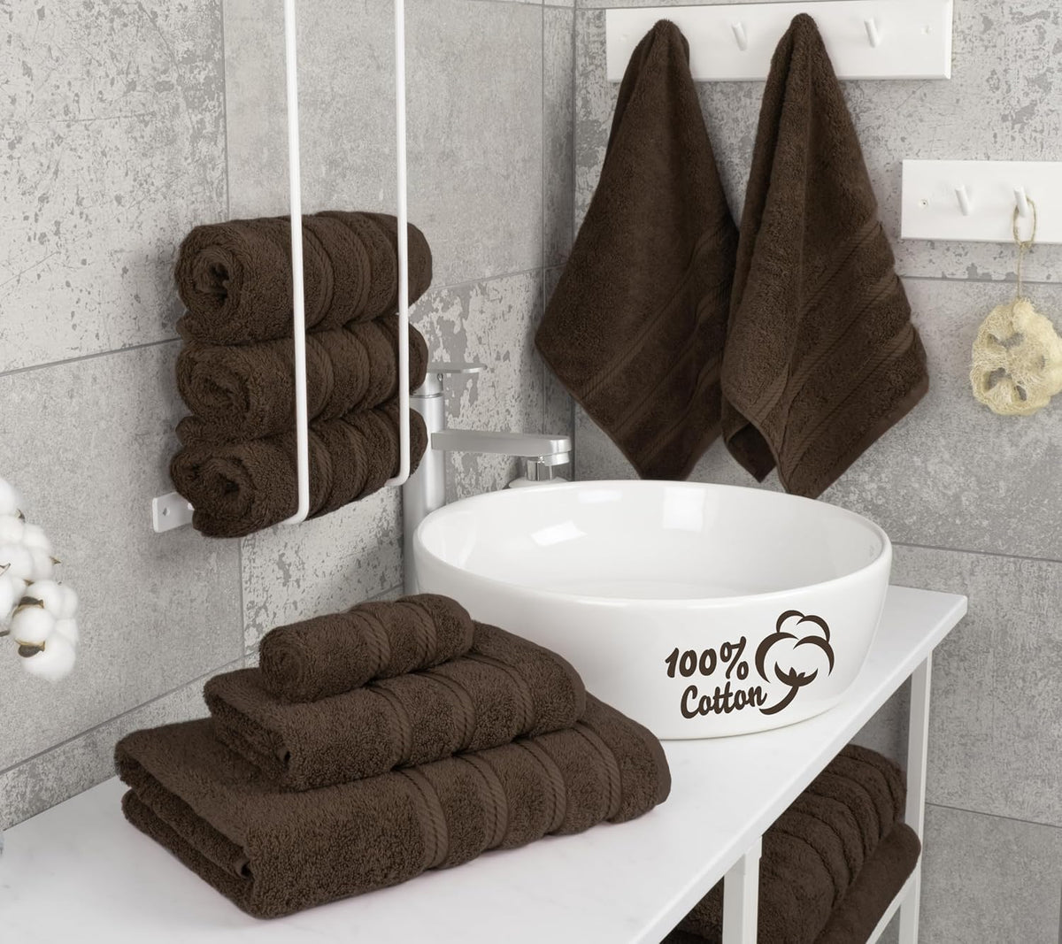 american soft linen 100% cotton luxury turkish towels shown in use