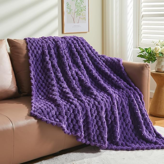 NEWCOSPLAY Super Soft Throw Blanket Purple Premium Silky Flannel Fleece 3D - Image 8