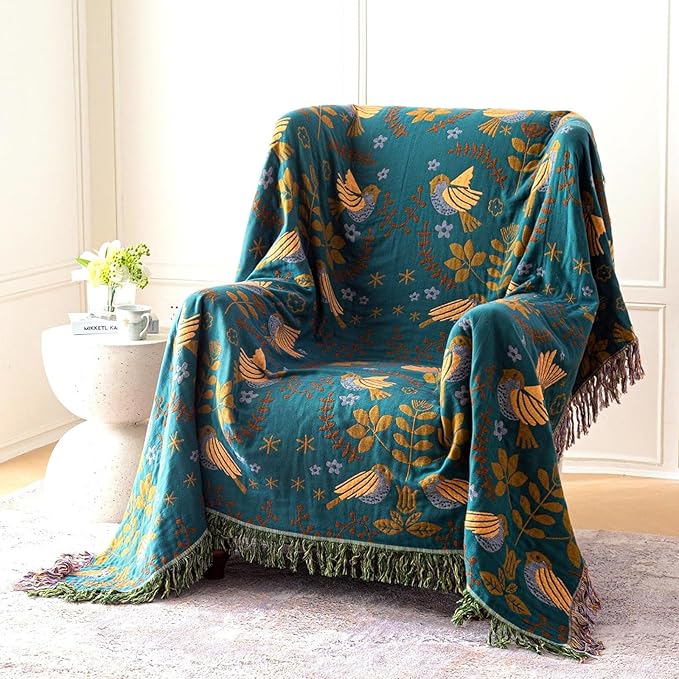 MSGKV Boho Throw Blanket Cotton Blanket - Image 2