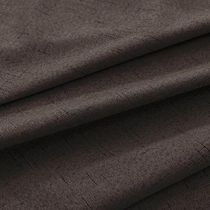 KOUFALL Brown Curtains Blackout 2 Panels, Dark Chocolate Linen Black Out Dark - Image 8
