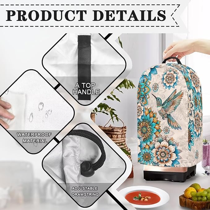 Bohe Flower Birds Blender Dust Covers - Image 5
