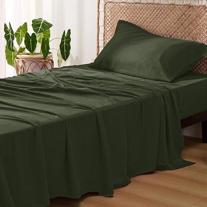 Bedsure Cooling Sheets Twin, Rayon Derived from Bamboo, Breathable & Soft Twin by BEDSURE