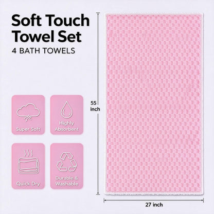 microfiber bath towels, quick dry, super soft, 27.5"x55", side view