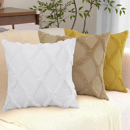 decorUhome Throw Pillow Covers 12x20 Inch Set of 2, Soft Plush Faux Fur Wool - Image 5