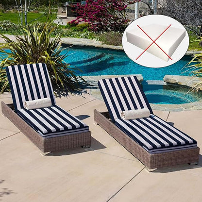 NettyPro Outdoor Patio Chaise Lounge Chair Cushion Covers - Image 6