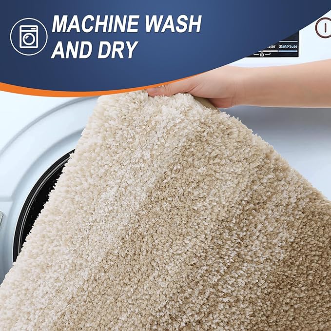 OLANLY Bathroom Runner Rugs 54x24, Extra Soft Absorbent Microfiber Bath Rugs - Image 5
