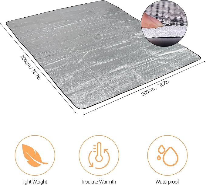 Himalaya Foam Foil Blanket Lightweight Camping Mat Outdoor Roll-up Portable - Image 2