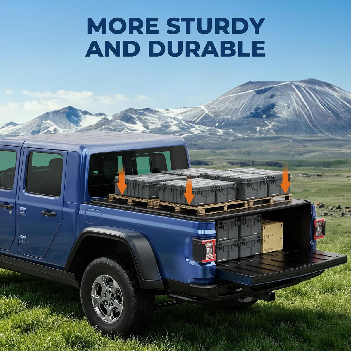 kuiperauto hard tri fold truck bed tonneau cover on a desk or shelf