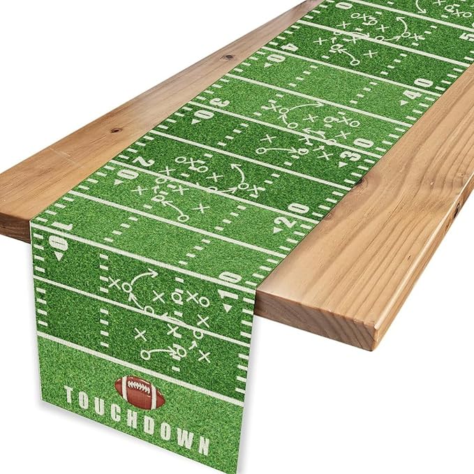 American Football Court Table Runner, Seasonal Rugby Football Game Day Touch - Image 4