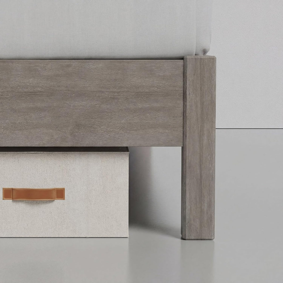 lifement queen bed frame with headboard signature wood, side view