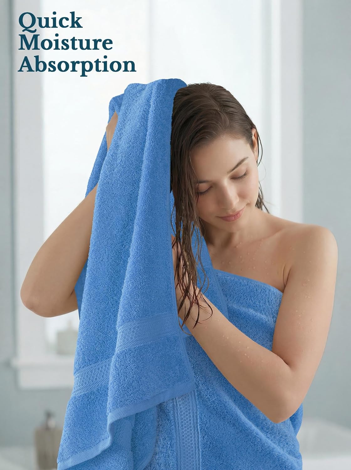 utopia towels 4 pack premium bath towels, 27x54, package contents