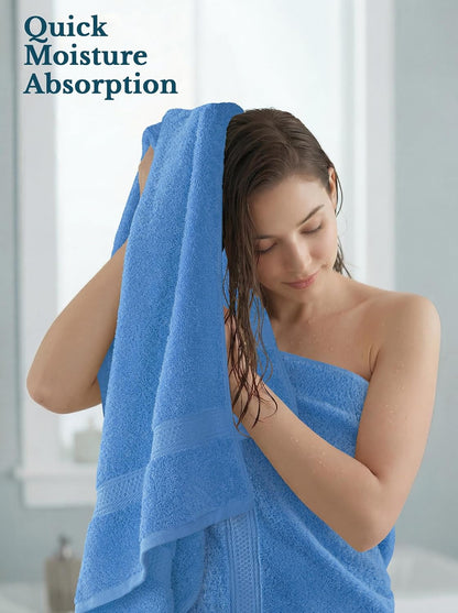utopia towels 4 pack premium bath towels, 27x54, package contents
