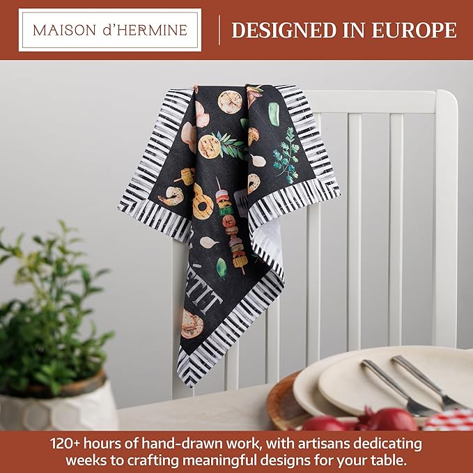 Maison d' Hermine Cloth Napkins Set of 4 100% Cotton Soft & Durable Everyday - Image 2