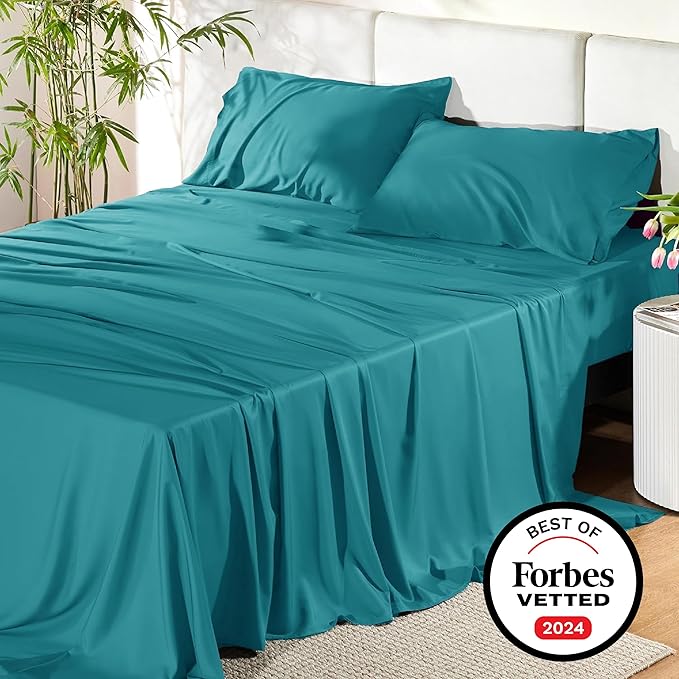 Bedsure Full Size Bed Sheets, Cooling Sheets, Rayon Derived from Bamboo - Image 7