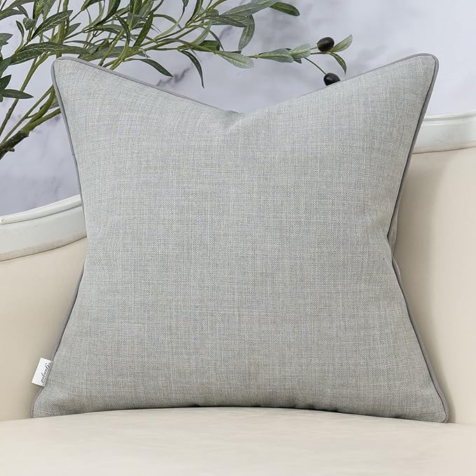 Yangest Patchwork Pillow Cover 20x20 Inch Luxury Cotton and Linen Cushion Cover - Image 2