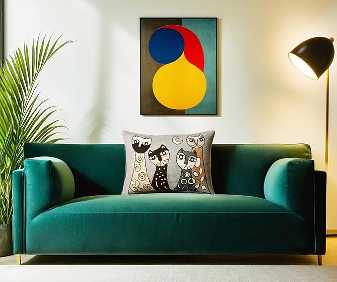 Picasso Lumbar Cat Pillow Cover - Image 4