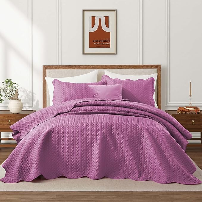 IR Imperial Rooms 8 Pack Quilt King Size Bedding - Image 6