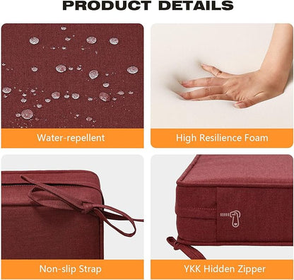 Sunbrella Square Corner Seat Cushions, Indoor Outdoor Water Repellent Universal - Image 5