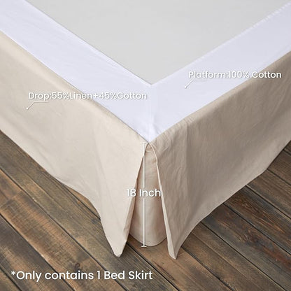 BISELINA French Linen Wrap Around Bed Skirt - Image 3