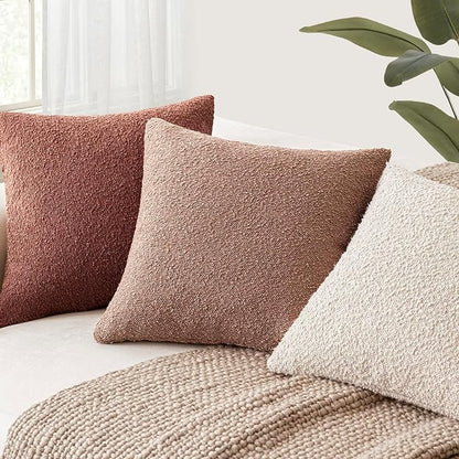 Foindtower Pack of 2, Decorative Textured Boucle Throw Pillow Covers Accent - Image 5