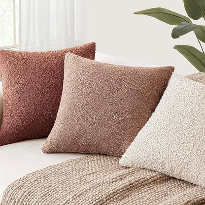 Foindtower Decorative Textured Boucle Throw Pillow Covers Accent Solid Pillow - Image 6