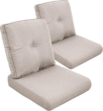 Outdoor Chair Cushion Set of 2, Waterproof Outdoor Seat Cushions 25x22 by moosprr
