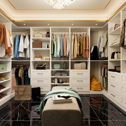 vomavex closet system with 4 sets, 101.9" closet on a desk or shelf
