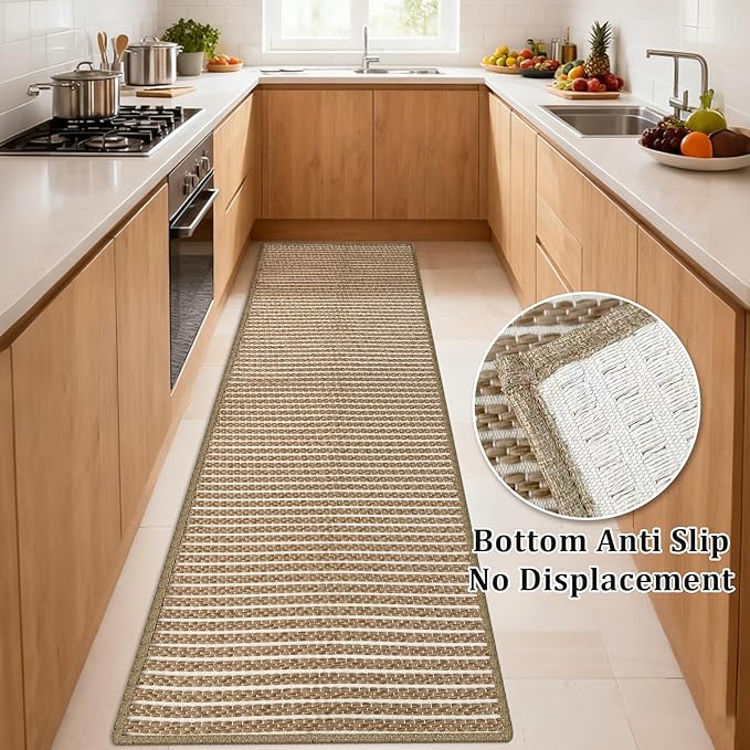 Braided Hallway Runner Rug, Super Absorbent Kitchen Mats - Image 3