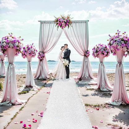Thickened Aisle Runner for Wedding CeremonyFeet White Aisle Runner Walkway for Indoor Outdoor Wedding Church Decorations ，Halloween Parties can Also use a Carpet，50g(Vine, 3x50Feet)