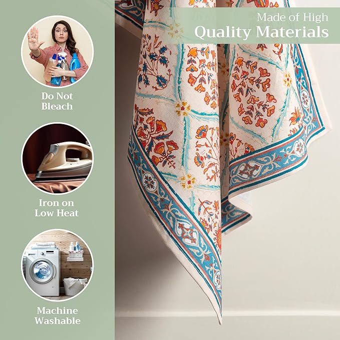 Maison d' Hermine Kitchen Towels Set of 3 100% Cotton 20" x 27.5" Reusable - Image 3